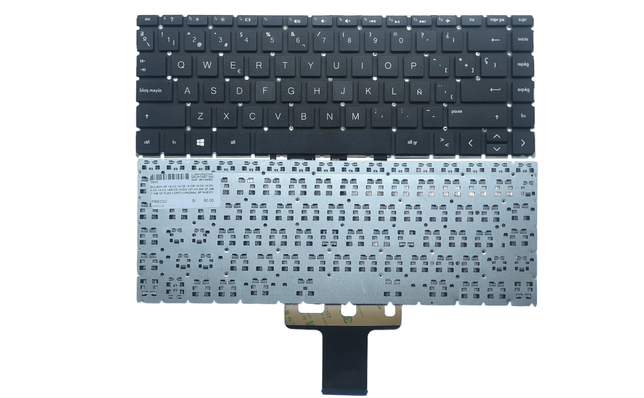 TECLADO PARA HP 14-CD 14-CE 14-CM 14-DA 14-DK 14-CK 14-CC 14M-CD 14-DQ 14T-CD 240 G7 245 G7 246 G7 ORIGINAL 